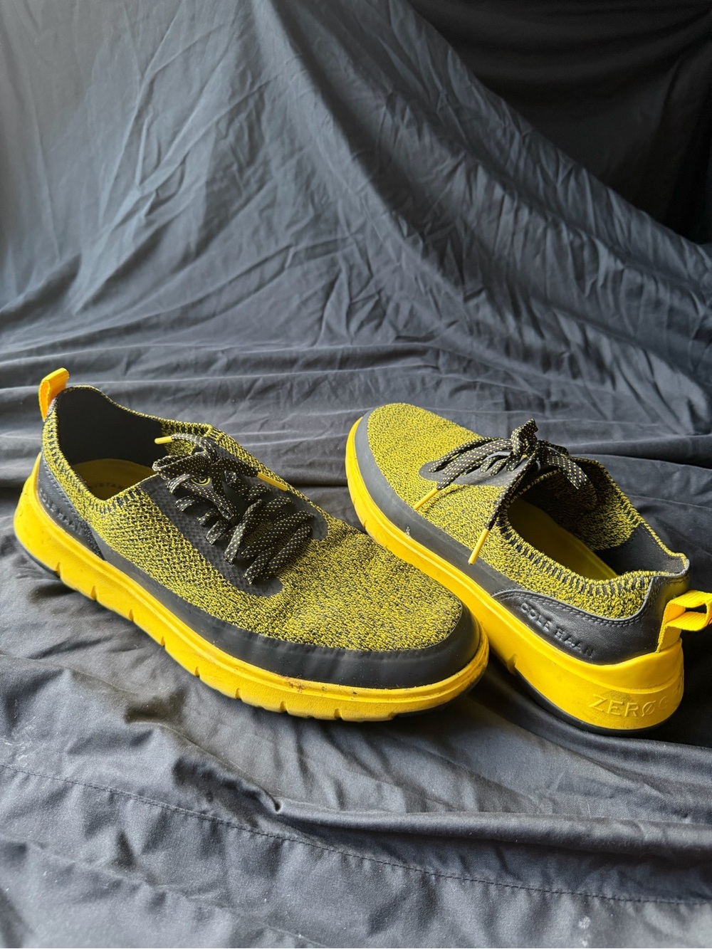 Cole Haan Men's Knit Lace-Up Sneakers in Yellow and Black